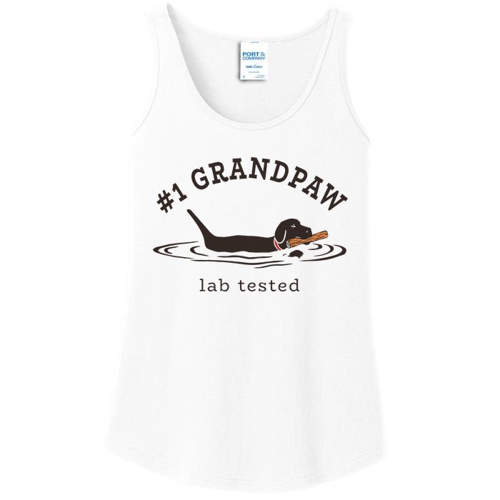 1 Grandpaw Lab Tested Pun Labrador Retriever Grandpa Ladies Essential Tank