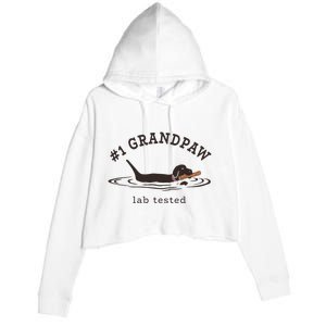 1 Grandpaw Lab Tested Pun Labrador Retriever Grandpa Crop Fleece Hoodie