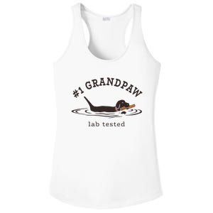 1 Grandpaw Lab Tested Pun Labrador Retriever Grandpa Ladies PosiCharge Competitor Racerback Tank