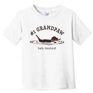 1 Grandpaw Lab Tested Pun Labrador Retriever Grandpa Toddler T-Shirt