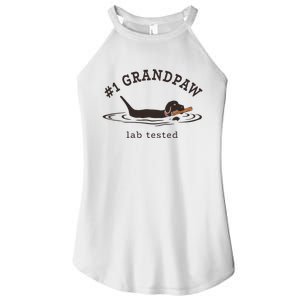 1 Grandpaw Lab Tested Pun Labrador Retriever Grandpa Women's Perfect Tri Rocker Tank