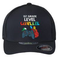 1st Grade Level Complete Gaming Boy Last Day Of School Gamer Flexfit Unipanel Trucker Cap