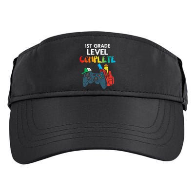 1st Grade Level Complete Gaming Boy Last Day Of School Gamer Adult Drive Performance Visor