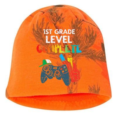 1st Grade Level Complete Gaming Boy Last Day Of School Gamer Kati - Camo Knit Beanie