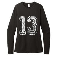 13 Grungy Numbered Sports Womens CVC Long Sleeve Shirt