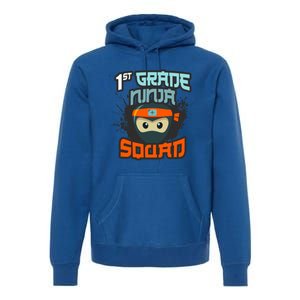 1st Grade Ninja Squad Hero First Day School Surprise Attack Gift Premium Hoodie