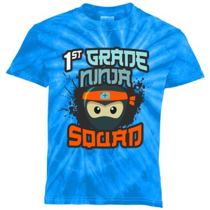 1st Grade Ninja Squad Hero First Day School Surprise Attack Gift Kids Tie-Dye T-Shirt