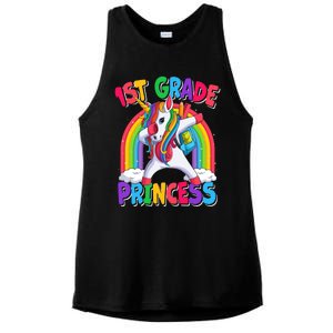 1St Grade Princess Dabbing Unicorn Back To School Great Gift Ladies PosiCharge Tri-Blend Wicking Tank