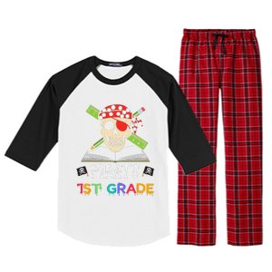 1st Grade Pirate Halloween Gift For Student Teacher Raglan Sleeve Pajama Set