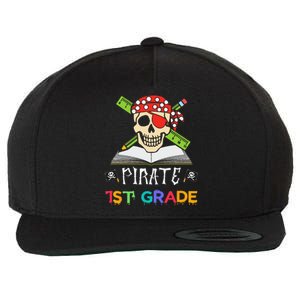 1st Grade Pirate Halloween Gift For Student Teacher Wool Snapback Cap