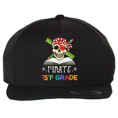 1st Grade Pirate Halloween Gift For Student Teacher Wool Snapback Cap