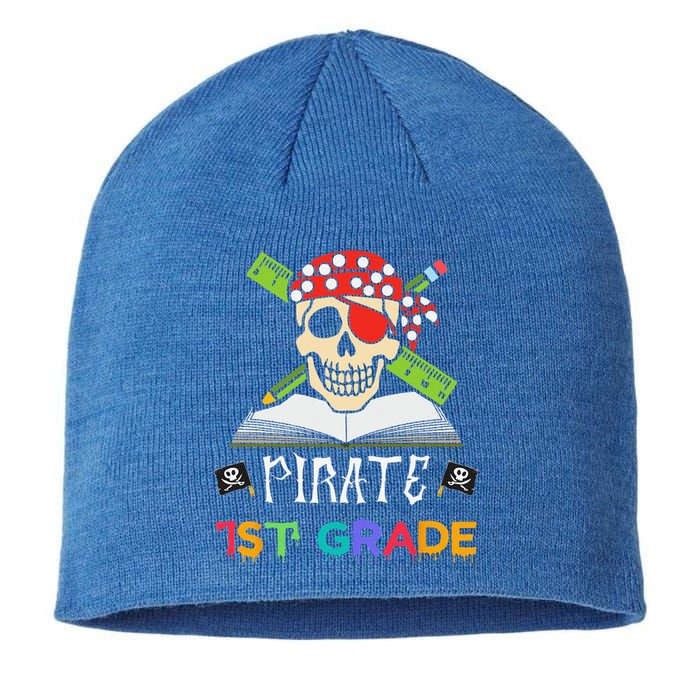 1st Grade Pirate Halloween Gift For Student Teacher Sustainable Beanie