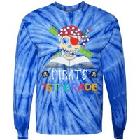 1st Grade Pirate Halloween Gift For Student Teacher Tie-Dye Long Sleeve Shirt