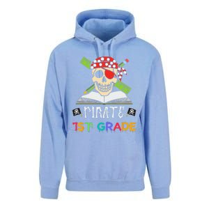 1st Grade Pirate Halloween Gift For Student Teacher Unisex Surf Hoodie