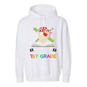 1st Grade Pirate Halloween Gift For Student Teacher Garment-Dyed Fleece Hoodie