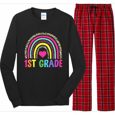 1st Grade Rainbow First Grade Team Teacher Long Sleeve Pajama Set