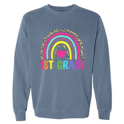 1st Grade Rainbow First Grade Team Teacher Garment-Dyed Sweatshirt