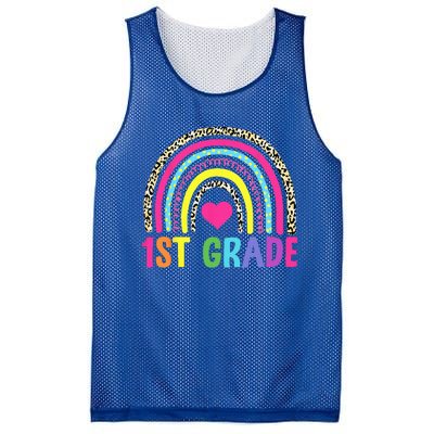 1st Grade Rainbow First Grade Team Teacher Mesh Reversible Basketball Jersey Tank