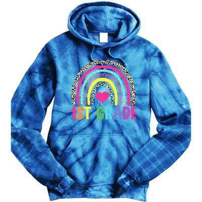 1st Grade Rainbow First Grade Team Teacher Tie Dye Hoodie