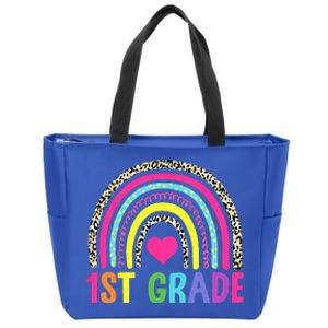 1st Grade Rainbow First Grade Team Teacher Zip Tote Bag