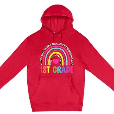 1st Grade Rainbow First Grade Team Teacher Premium Pullover Hoodie