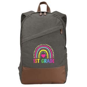 1st Grade Rainbow First Grade Team Teacher Cotton Canvas Backpack