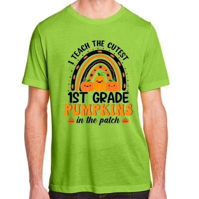 1St Grade Rainbow Halloween I Teach The Cutest Pumpkins Great Gift Adult ChromaSoft Performance T-Shirt