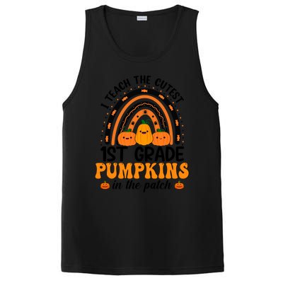 1St Grade Rainbow Halloween I Teach The Cutest Pumpkins Great Gift PosiCharge Competitor Tank