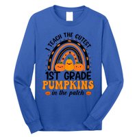 1St Grade Rainbow Halloween I Teach The Cutest Pumpkins Great Gift Long Sleeve Shirt