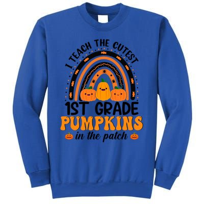 1St Grade Rainbow Halloween I Teach The Cutest Pumpkins Great Gift Sweatshirt