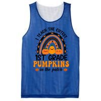 1St Grade Rainbow Halloween I Teach The Cutest Pumpkins Great Gift Mesh Reversible Basketball Jersey Tank