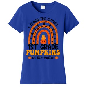 1St Grade Rainbow Teacher I Teach The Cutest Pumpkins Gift Women's T-Shirt