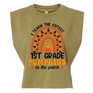 1St Grade Rainbow Teacher I Teach The Cutest Pumpkins Gift Garment-Dyed Women's Muscle Tee