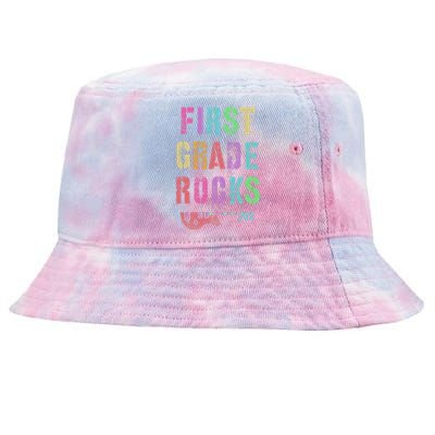 1st GRADE ROCKS Teacher Team Rockstars FIRST Grader Rockstar Tie-Dyed Bucket Hat