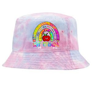 1St Grade Squad Back To School First Grade Teacher Gift Tie-Dyed Bucket Hat