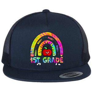 1St Grade Squad Back To School First Grade Teacher Gift Flat Bill Trucker Hat