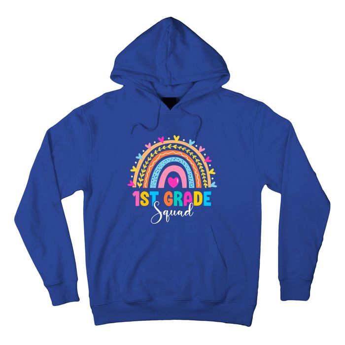 1St Grade Squad Back To School Rainbow Teachers First Grade Gift Hoodie