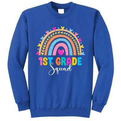 1St Grade Squad Back To School Rainbow Teachers First Grade Gift Sweatshirt