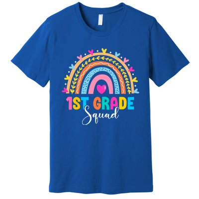 1St Grade Squad Back To School Rainbow Teachers First Grade Gift Premium T-Shirt