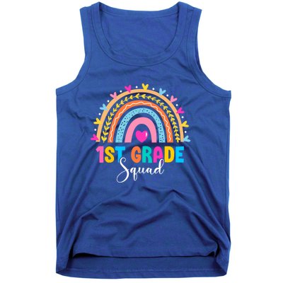 1St Grade Squad Back To School Rainbow Teachers First Grade Gift Tank Top