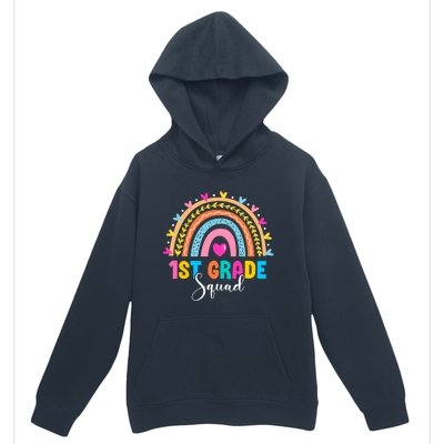 1St Grade Squad Back To School Rainbow Teachers First Grade Gift Urban Pullover Hoodie