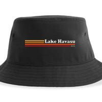 1980s Graphic Style Lake Havasu Arizona Sustainable Bucket Hat