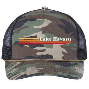 1980s Graphic Style Lake Havasu Arizona Retro Rope Trucker Hat Cap