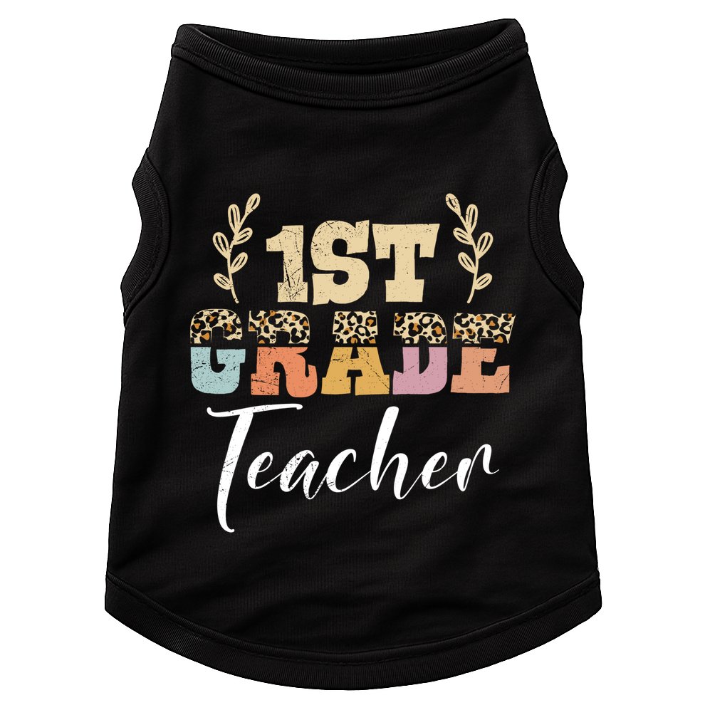 1St Grade Super Teacher Eletary School First Grade Gift Doggie Tank
