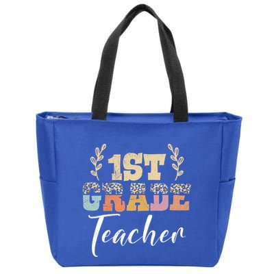 1St Grade Super Teacher Eletary School First Grade Gift Zip Tote Bag