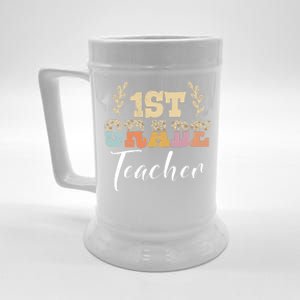 1St Grade Super Teacher Eletary School First Grade Gift Beer Stein