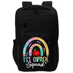 1st Grade Squad Back To School First Grade Teacher Girls Impact Tech Backpack