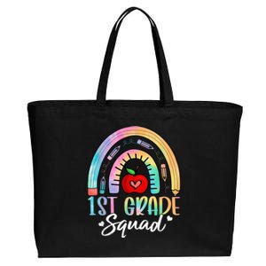 1st Grade Squad Back To School First Grade Teacher Girls Cotton Canvas Jumbo Tote