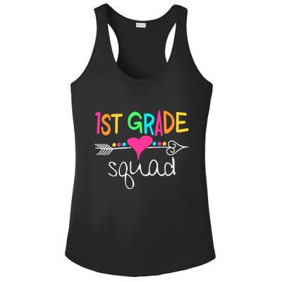 1st Grade Squad First Teacher Student Team Back To School Gift Ladies PosiCharge Competitor Racerback Tank