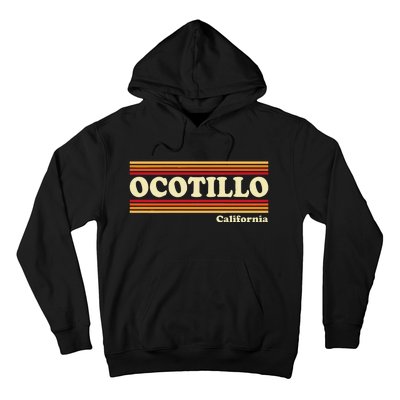 1980s Graphic Style Ocotillo California Hoodie